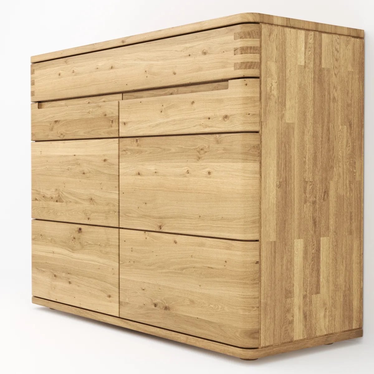 Sideboard Cartago Soft - Wildeiche massiv, bianco geölt – Bild 2