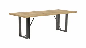 Esstisch Bakersfield - LB ca. 220x100 cm, Asteiche massiv, geölt