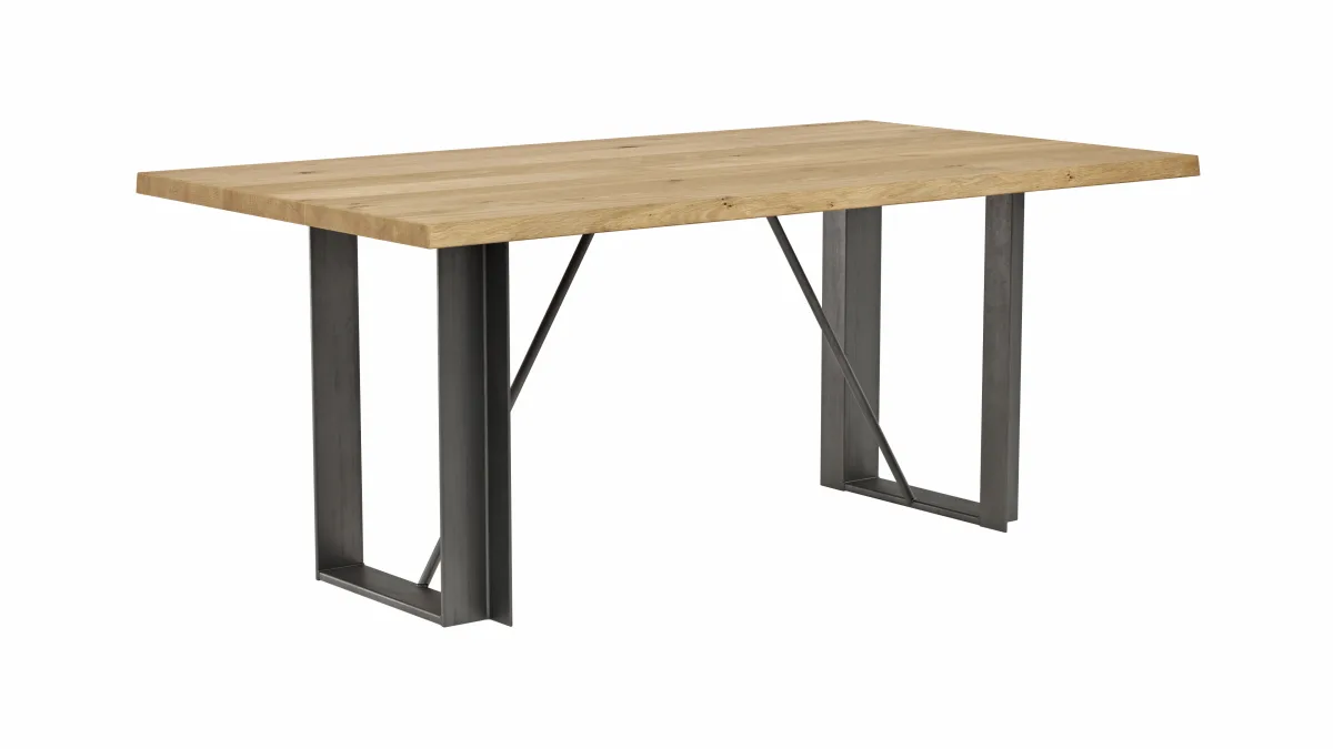 Esstisch Bakersfield - LB ca. 180x100 cm, Asteiche massiv, geölt