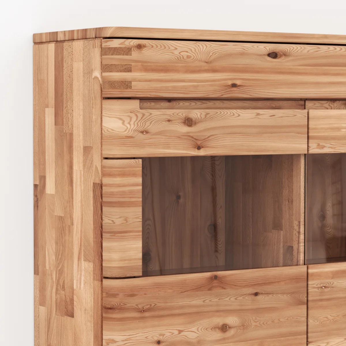 Highboard Cartago Soft - Astbuche massiv, natur geölt – Bild 3