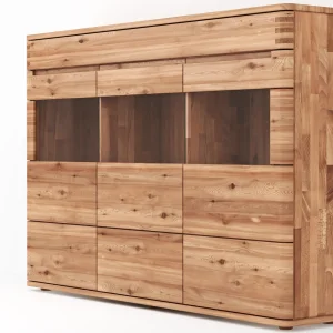 Alternative view of Highboard Cartago Soft - Astbuche massiv, natur geölt
