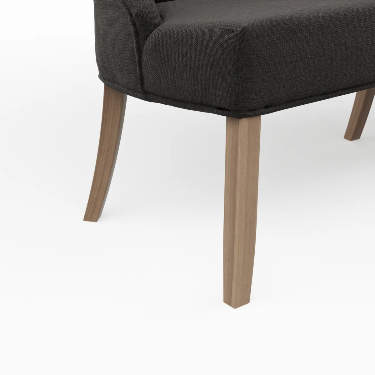Polsterbank Litchfield - B. ca. 200cm, Stoff, Schwarzgrau – Bild 2