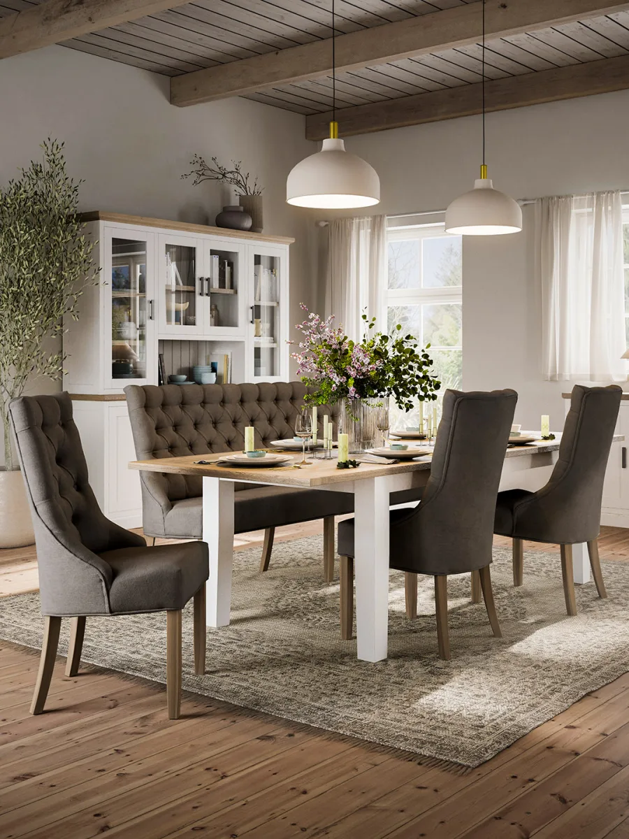 Polsterbank Litchfield - B. ca. 200cm, Stoff, Schwarzgrau – Bild 4