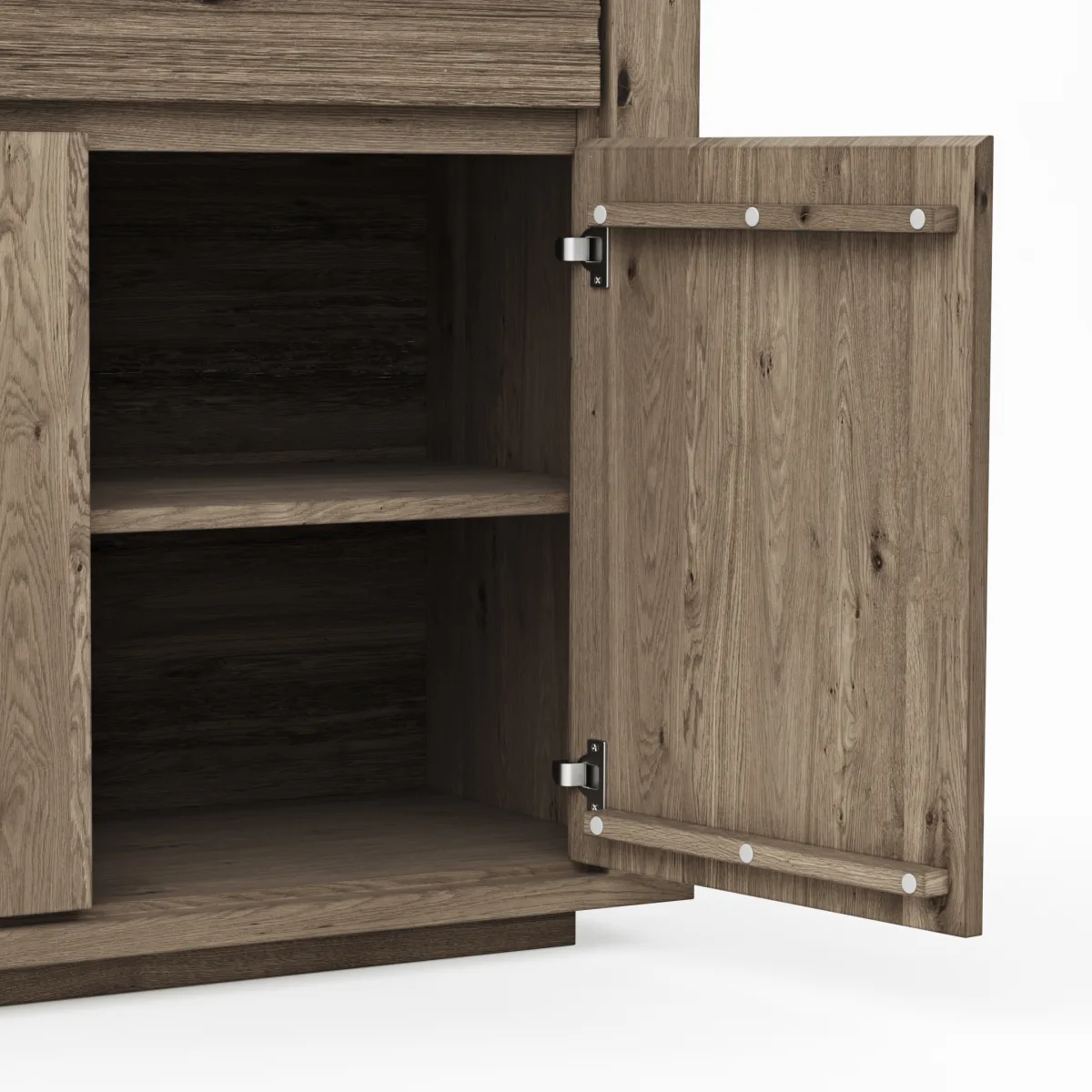 Sideboard Bakersfield - Schublade geschroppt, Asteiche massiv, Barrique – Bild 3