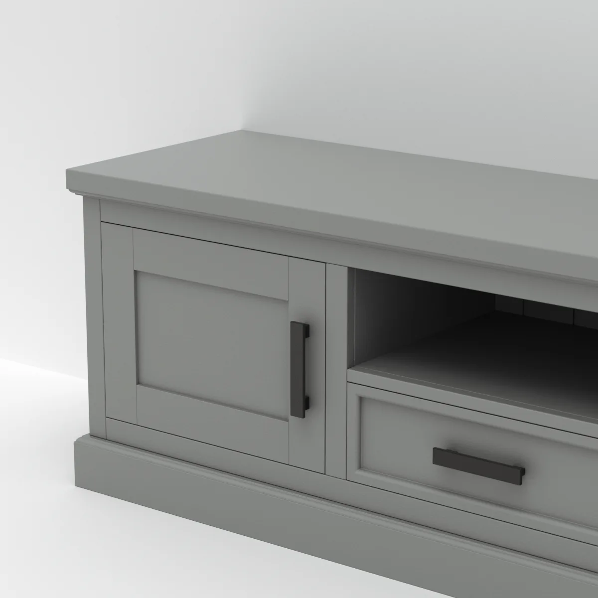 TV-Board Litchfield - Dark Grey, Non-Antique – Bild 3