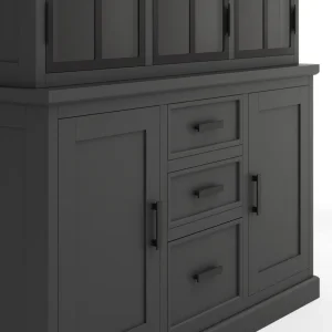 Alternative view of Buffetschrank Litchfield Metal - Graphit, Non-Antique / Metal, Black