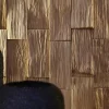 Highboard Bakersfield - inkl. Beleuchtung, Rückwand mit Holzschindeln, Asteiche massiv, geölt – Bild 3