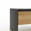 Nachttisch Baltimore - Wildeiche massiv, Metall – Bild 3