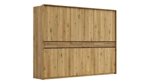 Drehtürenschrank Baltimore - inkl. Passepartout, B ca. 297 cm, Wildeiche massiv