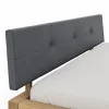 Bettgestell Baltimore - Liegefläche ca. 180x200 cm, Wildeiche massiv, mit Polsterkopfteil Anthrazit – Bild 2
