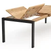 Esstisch Farmingdale - ausziehbar, mit Alubeschlag, LB ca. 200x100 cm, Eiche massiv, natur geölt – Bild 3