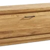 Schuhschrank Farmingdale - Eiche massiv, natur geölt mit Sitzkissen schwarz – Bild 2