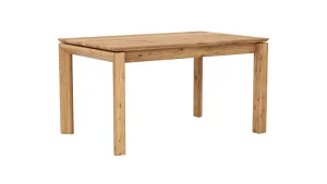 Esstisch Farmingdale - ausziehbar, Platte mit schräger Kante, LB ca. 140x90 cm, Eiche massiv, natur geölt