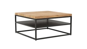 Couchtisch Farmingdale - LBH ca. 80x80x40 cm, Eiche massiv, natur geölt