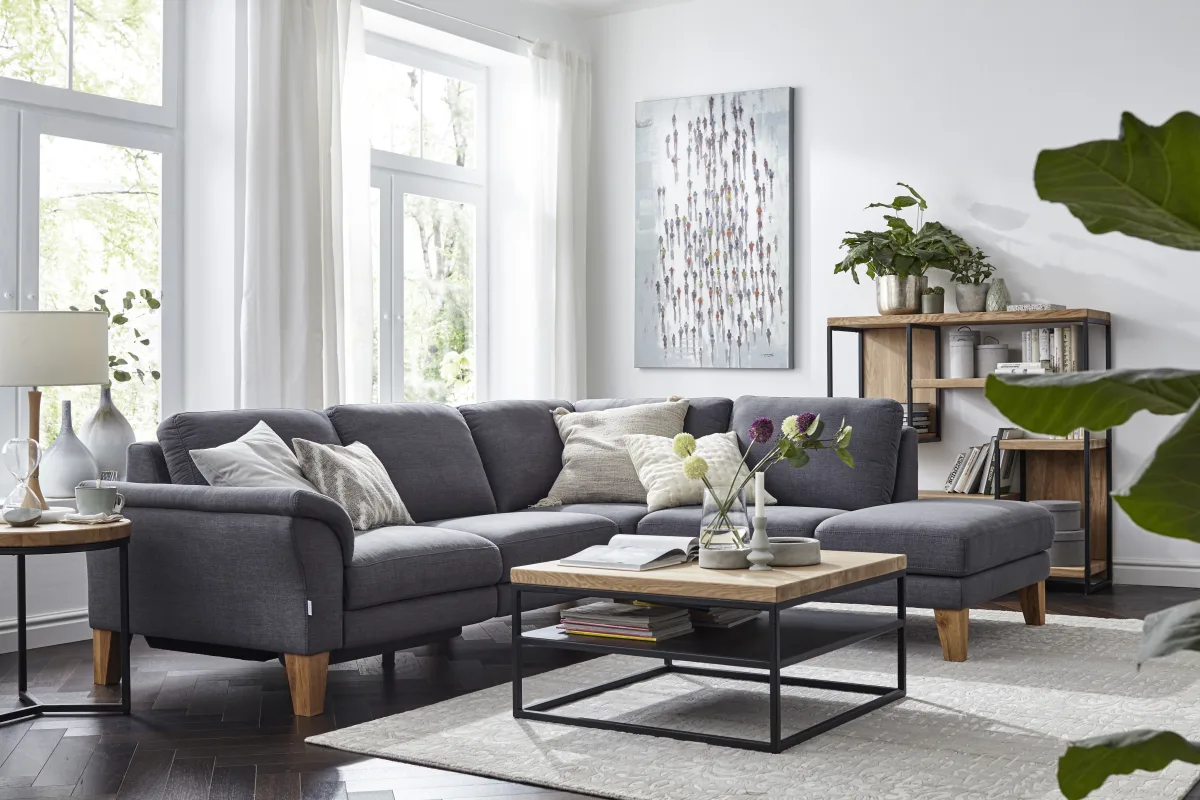 Couchtisch Farmingdale - LBH ca. 80x80x40 cm, Eiche massiv, natur geölt – Bild 4