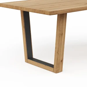 Alternative view of Esstisch Belfast - LB ca. 200x100 cm, Eiche massiv, mit Metalleinlage im Gestell