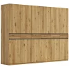 Drehtürenschrank Baltimore - B ca. 292 cm, Wildeiche massiv, natur geölt
