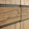 Drehtürenschrank Baltimore - B ca. 292 cm, Wildeiche massiv, natur geölt – Bild 2