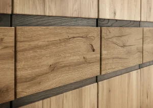 Alternative view of Drehtürenschrank Baltimore - B ca. 292 cm, Wildeiche massiv, natur geölt