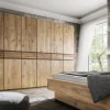 Drehtürenschrank Baltimore - B ca. 292 cm, Wildeiche massiv, natur geölt – Bild 4