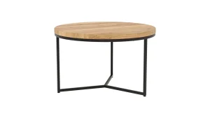 Couchtisch Farmingdale - LBH ca. 85x85x52 cm, Eiche massiv, natur geölt
