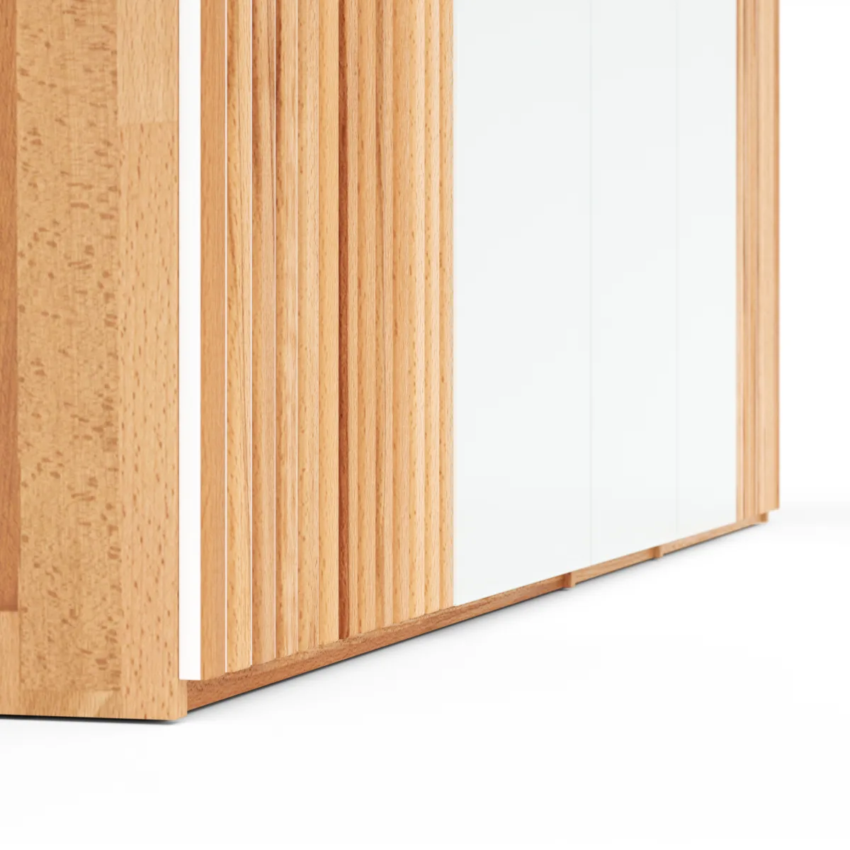 Drehtürenschrank Tigris - B. ca. 300 cm, Kernbuche massiv, geölt – Bild 3