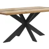Esstisch Kima - LB ca. 180x100 cm, Wildeiche massiv mit Epoxid-Harz