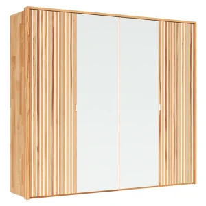 Drehtürenschrank Tigris - inkl. Passepartout, B. ca. 245cm, Kernbuche massiv, geölt