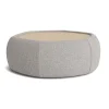 Hocker Serava/Honey - Large, mit Platte, Stoff, Grau
