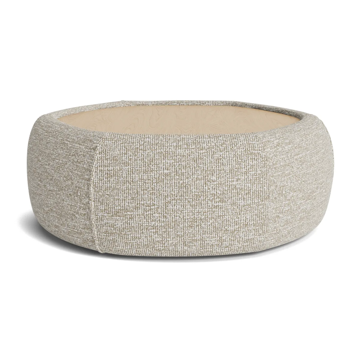 Hocker Serava/Honey - Large, mit Platte, Stoff, Sand
