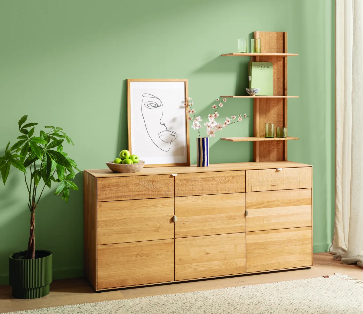 Hängeregal Koruna - Eiche massiv legno geölt – Bild 2