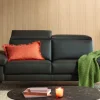 Sofa Braska - 2,5-Sitzer, inkl. Kopfstütze und Armlehne verstellbar, Leder, Anthrazit – Bild 3