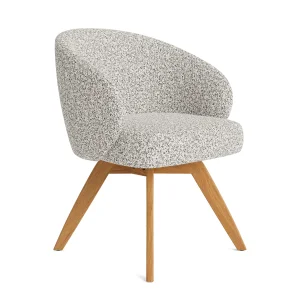 Schalensessel Veluma - drehbar, Stoff, Offwhite